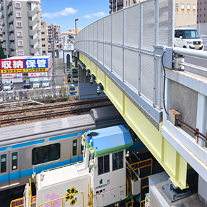 地覆の置換（跨線橋：安全面優先で採用）2